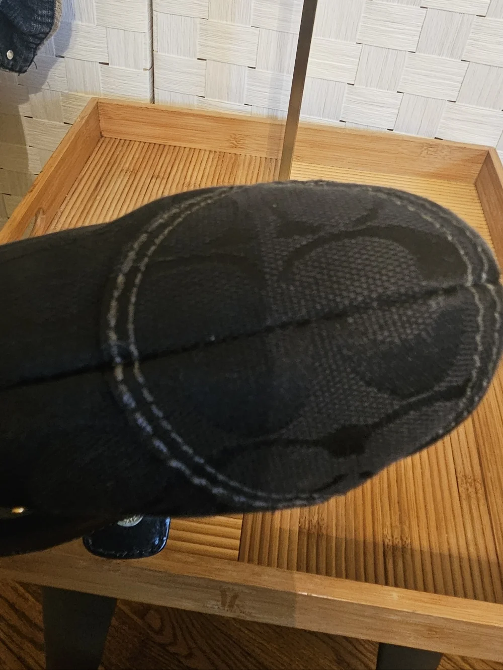 Coach 11441 Bleeker Legacy Y2K Shoulder/Hand Bag /Leather Flap /Jacquard Black - Picture 8 of 11